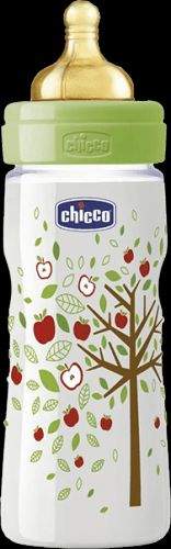 CHICCO Láhev Well-Being bez BPA kaučukový dudlík rychlý průtok 330 ml
