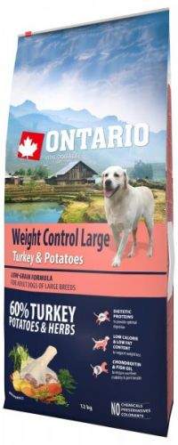 Ontario Large Weight Control Turkey & Potatoes 12 kg