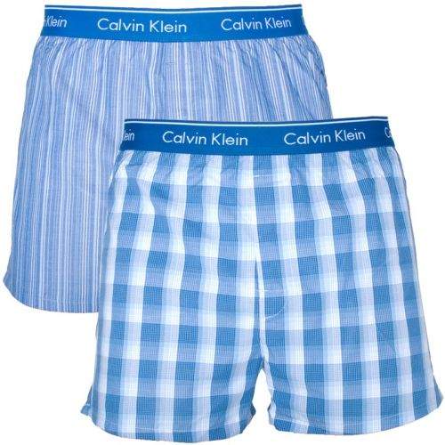 Calvin Klein Boxers Classic Fit Blue Stripes Plaid trenky