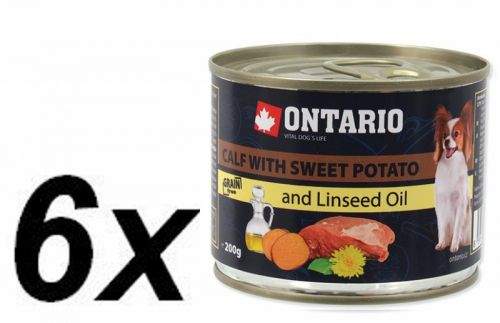 Ontario Konzerva mini calf, sweetpotato, dandelion and linseed oil 6 x 200 g
