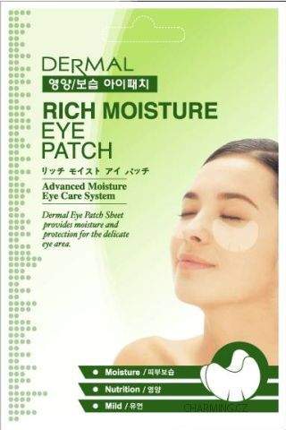 DERMAL Rich Moisture vysoce hydratační oční maska 10 párů plátků po 6 g