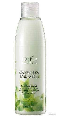 OTTIE Green Tea zjemňující pleťová emulze ze zeleného čaje pro smíšenou pleť 200 ml