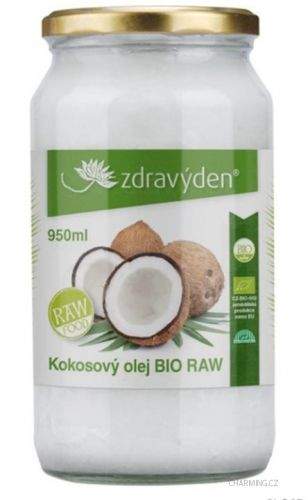 Zdravý den Kokosový olej 100% panenský BIO RAW 950 ml