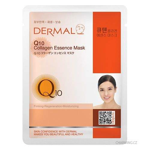DERMAL Q10 Collagen pleťová esenční maska s kolageneme a coenzymem Q10 revitalizace, výživa, proti vráskám 1 ks á 23 g