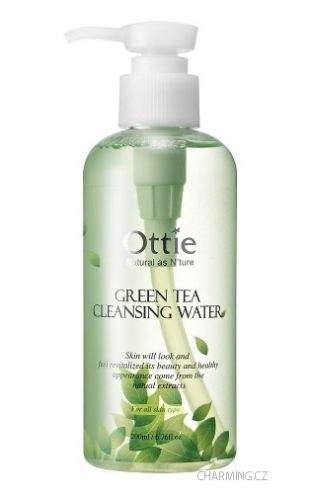 OTTIE Green Tea antibakteriální a zklidňující čistící pleťová voda ze zeleného čaje 200 ml