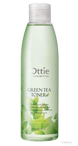 OTTIE Green Tea zjemňující a vyhlazující pleťová tonizační voda ze zeleného čaje 200 ml