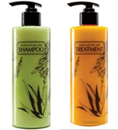 KJMA Aroma Herb regenerační šampón 430 ml a kondicionér 430 ml s aloe vera pro lesklé vlasy a plný objem