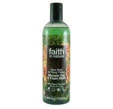 Faith in Nature přírodní sprchový gel a pěna BIO Aloe/Ylang 400 ml 