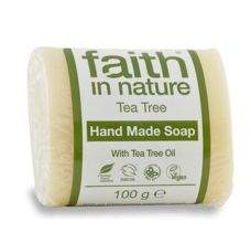 Faith in Nature rostlinné tuhé mýdlo s BIO Tea Tree olejem 100 g