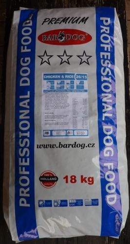 Bardog Prémium Chicken Rice 26/15 18 kg