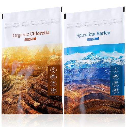 Energy Spirulina Barley 200 tablet + Organic Chlorella powder 100 g