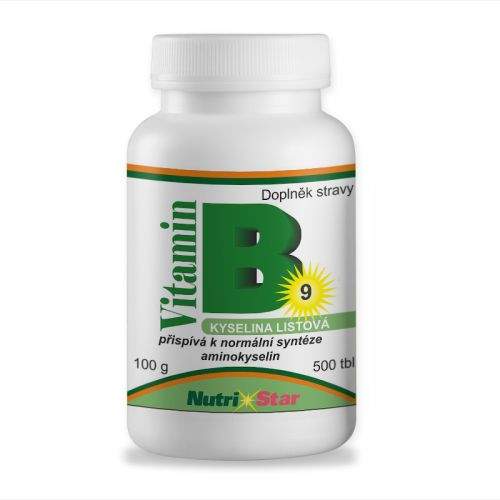 Nutristar Kyselina listová Folacin vitamin B 9 500 tablet