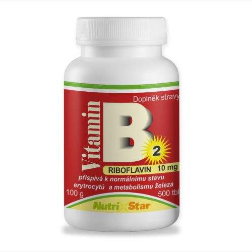 Nutristar Riboflavin vitamín B 2 10 mg 500 kapslí