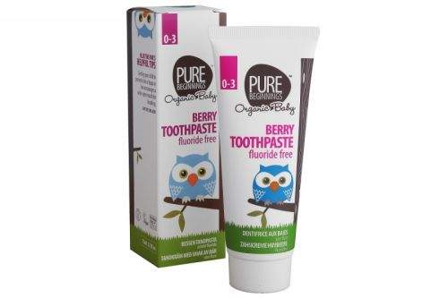 Pure Beginnings Zubní pasta pro miminka bez fluoridů malinová příchuť 75 ml