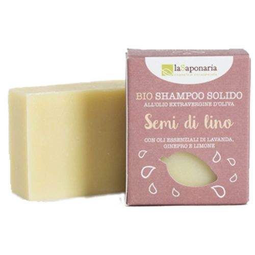 laSaponaria BIO Tuhý šampon s lněným olejem 100 g