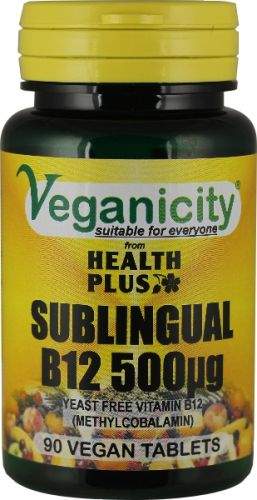 Veganicity Vitamín B12 500 µg sublingvální 90 tablet