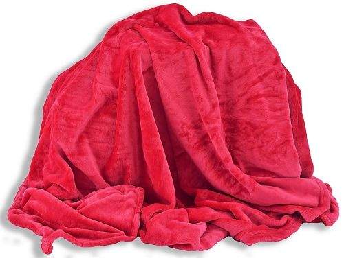 Homeville červená mikroplyšová deka