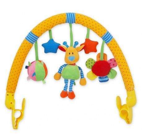 BABY MIX Žirafka Oblouk s hračkami ke kočárku 