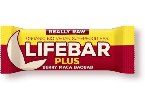 Lifefood Bio tyčinka Lifebar Plus třešňová s macou a baobabem 47 g