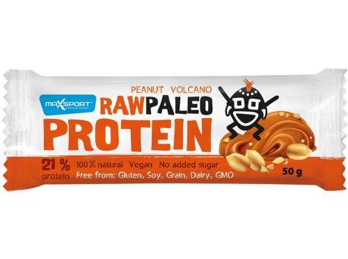 Maxsport Tyčinka Raw paleo protein Peanut Volcano 50 g