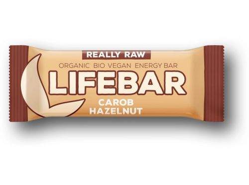 Lifefood Bio tyčinka Lifebar karobová s lískovými oříšky 47 g