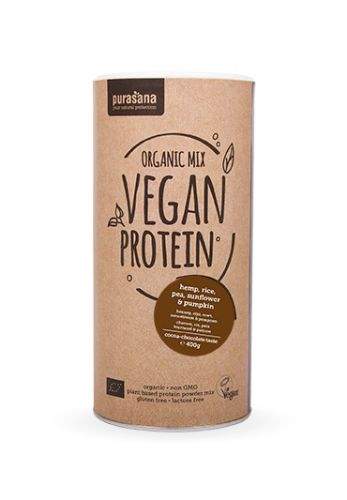 Purasana Vegan Protein MIX BIO kakao-čokoláda 400 g
