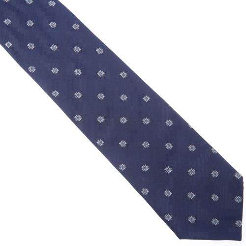 SmartMen Česká republika Modrá kravata se sedmikráskami