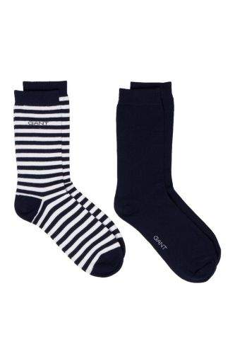 GANT 01. 2 PACK SOLID AND BARSTRIPE SOCK ponožky