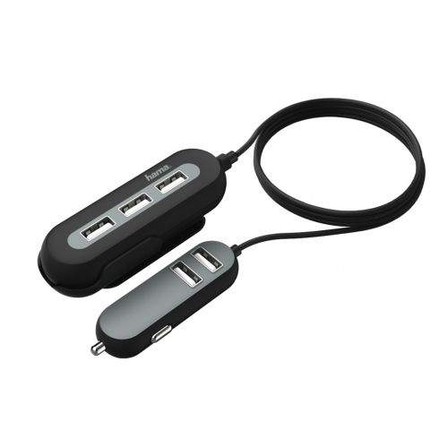 Hama AutoDetect kabelová USB nabíječka do vozidla 2+3 10 A 2 m