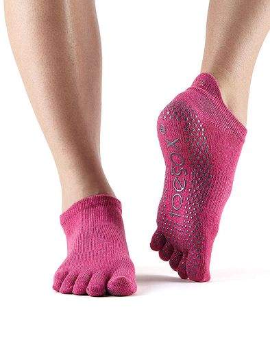 ToeSox Fulltoe Low Rise Raspberry ponožky