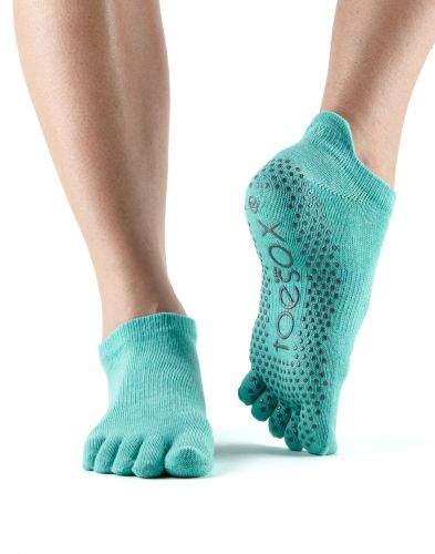 ToeSox Fulltoe Low Rise Grip Aqua ponožky