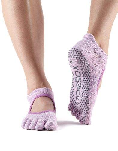 Toesox Fulltoe Bellarina Grip Diamond Freesia ponožky