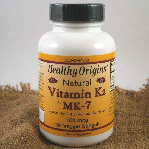 Healthy Origins Vitamin K2 jako MK-7 100 μg 180 kapslí