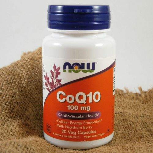 NOW Foods CoQ10 + Hawthorn Berry 100 mg 30 kapslí