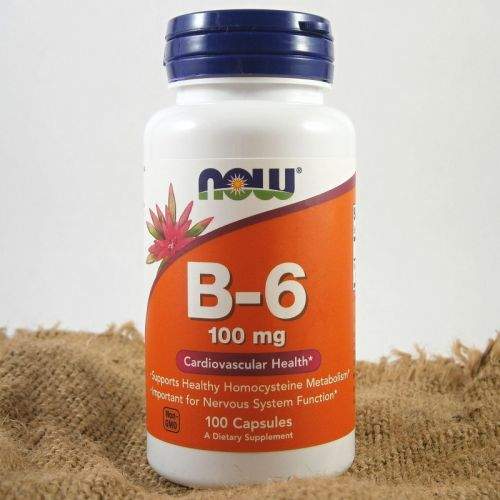 NOW Foods Vitamin B6 Pyridoxin 100 mg 100 kapslí
