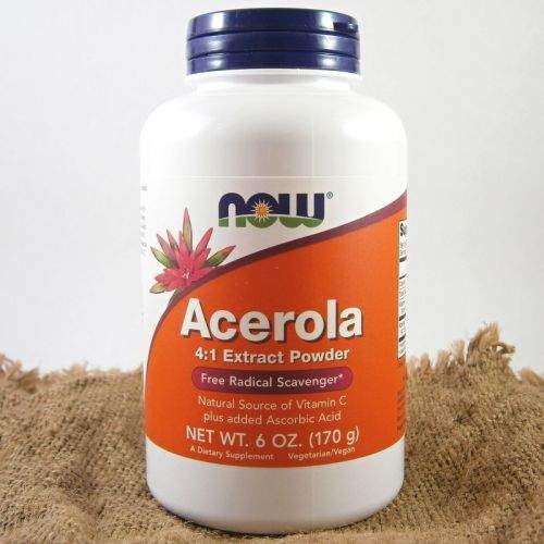 NOW Foods Acerola prášek přírodní vitamin C 170 g