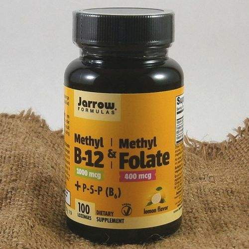 Jarrow Formulas Vitamin B12 & Methyl Folate 100 pastilek