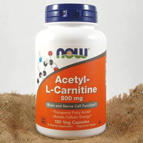 NOW Foods Acetyl-L-Karnitin 500 mg 100 kapslí