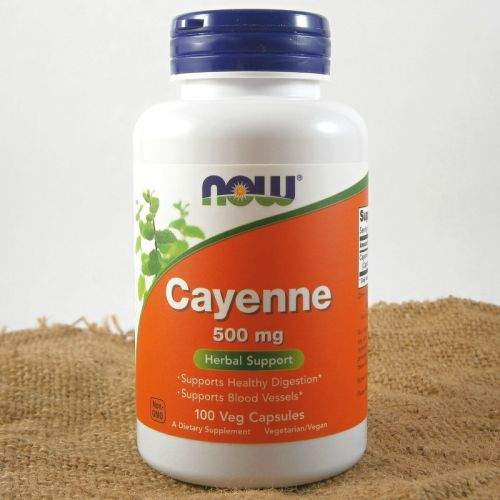 NOW Foods Cayenne Kajenský pepř 500 mg 100 kapslí