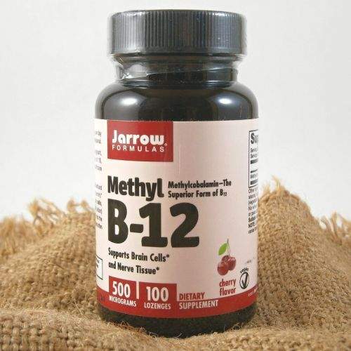 Jarrow Formulas Methyl B12 Vitamin B12 Metylkobalamin 500 μg 100 pastilek