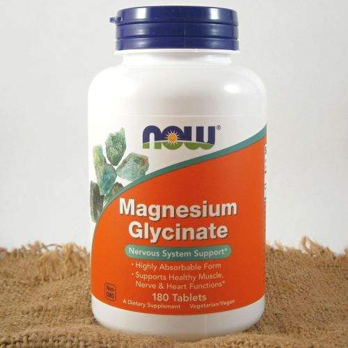 NOW Foods Magnesium glycinát hořčík v chelátové vazbě 180 tablet