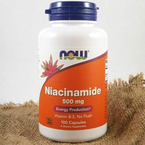 NOW Foods Vitamin B3 Nikotinamid 500 mg 100 kapslí