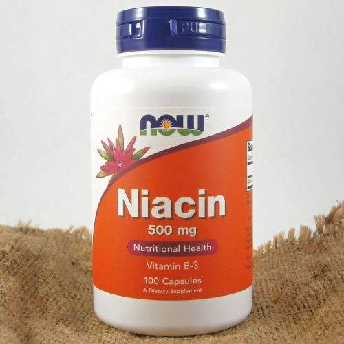 NOW Foods Vitamin B3 Niacin 500 mg 100 kapslí