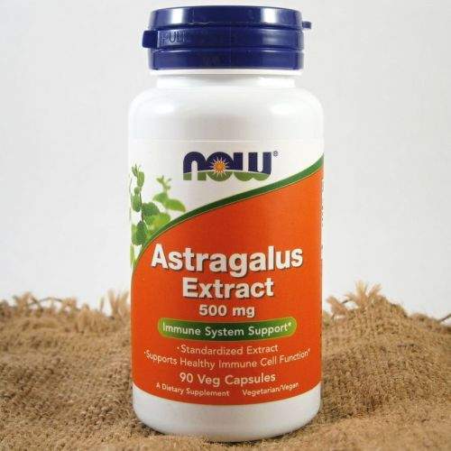 NOW Foods Astragalus Extract 500 mg 90 kapslí
