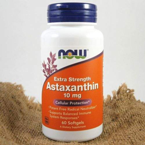 NOW Foods Astaxanthin 10 mg 60 kapslí