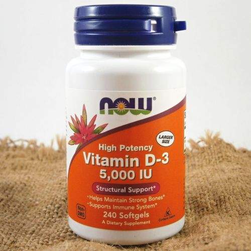 NOW Foods Vitamin D3 5000 IU 240 kapslí