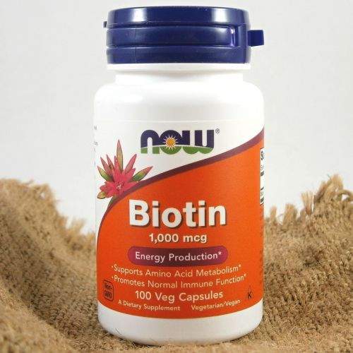 NOW Foods Biotin 1000 μg 100 kapslí