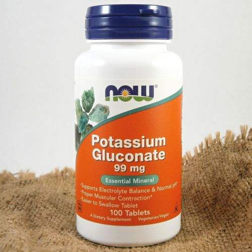 NOW Foods Potassium Gluconate 99 mg 100 tablet
