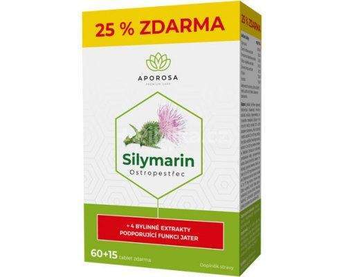 APOROSA Ostropestřec (Silymarin 200 mg) 75 tablet