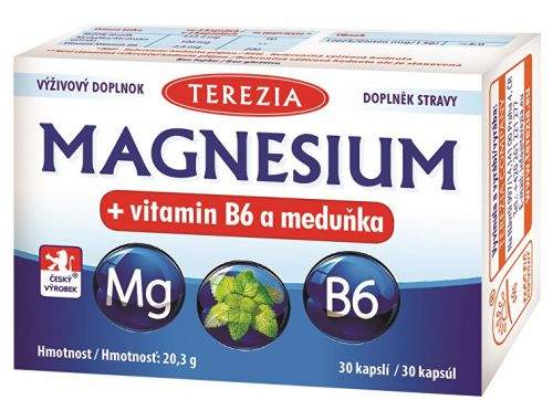 TEREZIA Magnesium + vitamin B6 a meduňka 30 kapslí